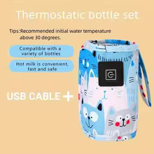 USB Milk Water Warmer, Insulated Travel Stroller Bag, Nursing Bottle Warmer, Portable Bottle Feeding Warmer