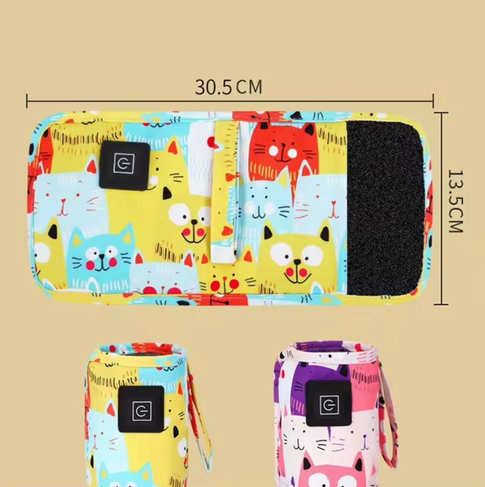 USB Milk Water Warmer, Insulated Travel Stroller Bag, Nursing Bottle Warmer, Portable Bottle Feeding Warmer