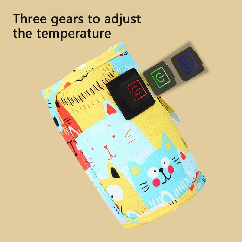 USB Milk Water Warmer, Insulated Travel Stroller Bag, Nursing Bottle Warmer, Portable Bottle Feeding Warmer